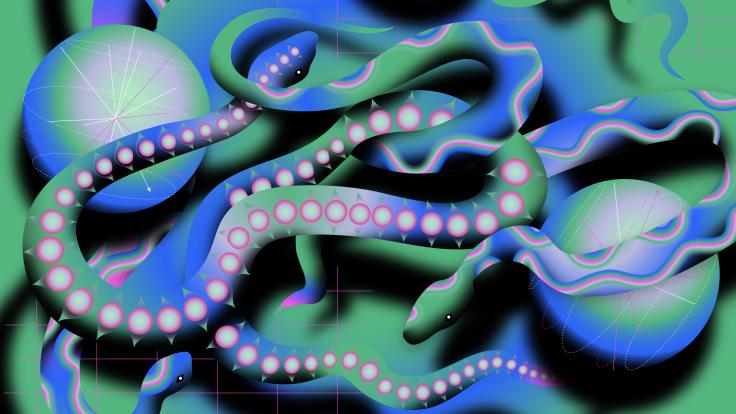 Illustration of snakes